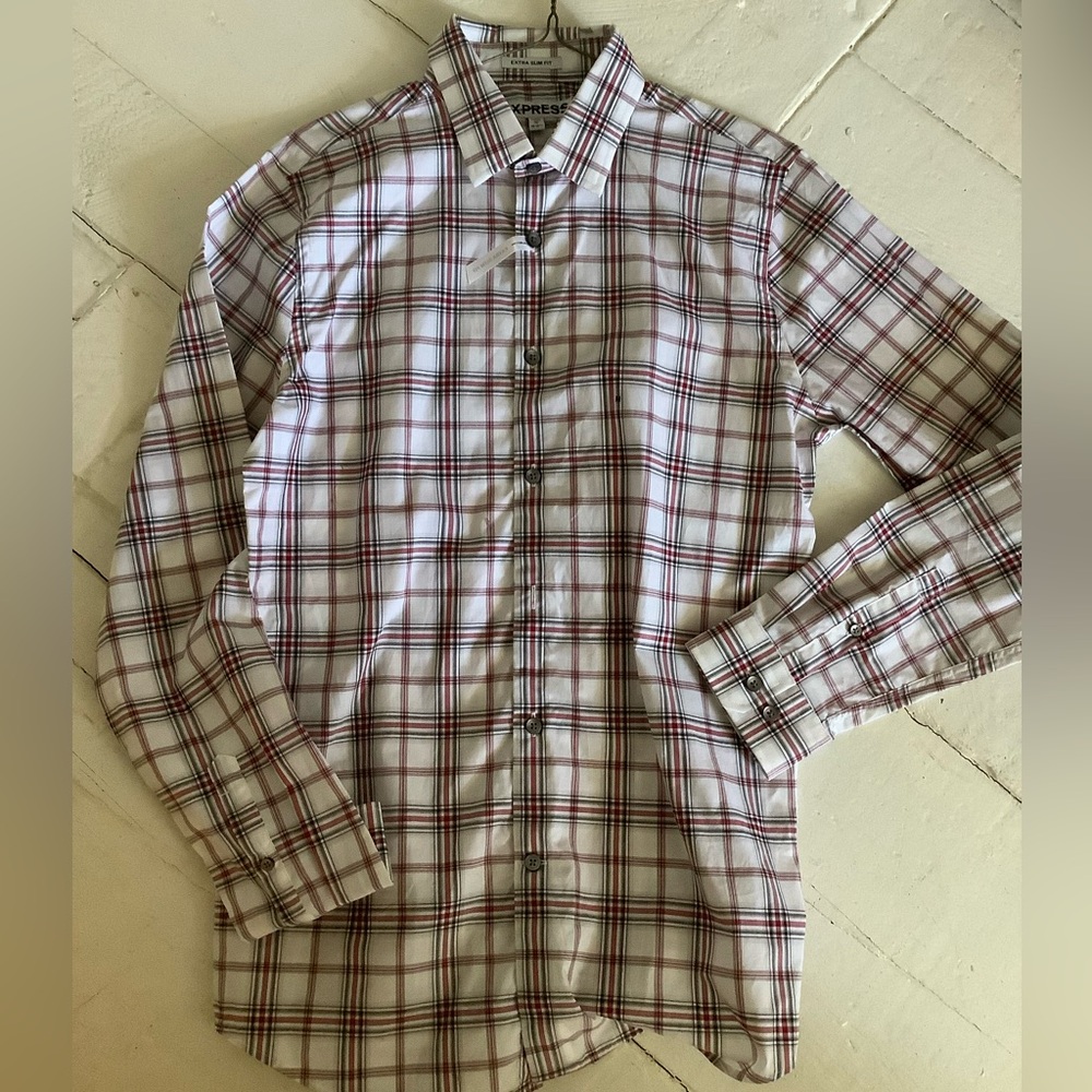 Express new mens extra slim cotton dress shirt